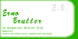 erno bruller business card